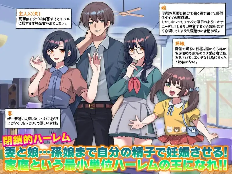 图片[2]-我的怀孕家谱图 用我的精子让妻子女儿甚至孙女都怀上我的孩子v1.0/ 俺の妊娠家系図 妻と娘…孫娘まで俺の精子で妊娠させるv1.0（PC端） | 羽翼社-羽翼社