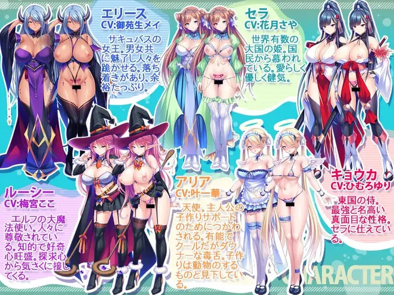 图片[4]-我在异想世界转生，鸡巴长到跟这游戏名字一样长/デカチンなら異世界で孕ませ王になれる！～巨乳メスたちに中出しするだけで尽くされるハーレム性活！（PC端） | 羽翼社-羽翼社